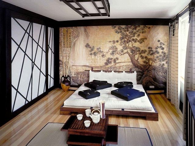 Японские обои: фотообои, жидкие покрытия для стен, с изображением сада и другие, видео и фото