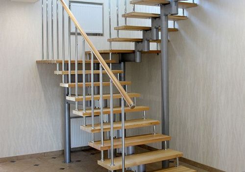 Модульная лестница: на второй этаж фото, онлайн расчет ступеней, отзывы и модули, Касторама 90 градусов