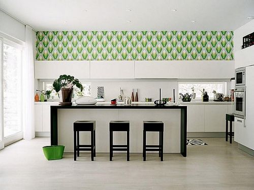 Обои на кухню в интерьере фото: дизайн красивых обоев для кухни на стену, как поклеить своими руками, видео-инструкция по выбору