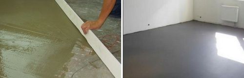Покрытие бетонного пола ламинатом и плиткой