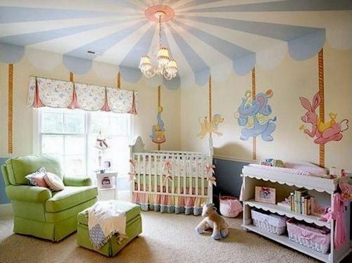 Потолки и освещение в детской комнате