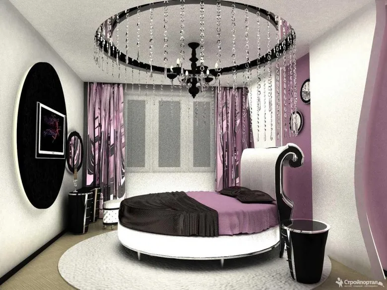 Комната с круглой кроватью