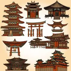 Architecture Drawing Art, China Architecture Traditional, Japanese Temple, Ancient Japanese Art, Art Du Monde