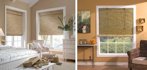 Бамбуковые шторы: фото, рулонные на дверной проем, римская на окна, деревянные жалюзи, с рисунком, из соломки, своими руками, виды, видео