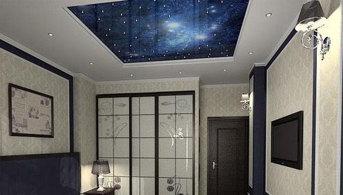 Дизайн потолка в спальне: натяжные конструкции, примеры показаны на фото и видео