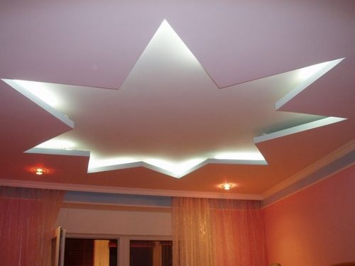 Дизайн потолков из гипсокартона в зале своими руками: фото и видео- инструкция