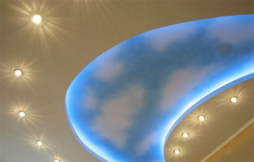 Дизайн потолков из гипсокартона - варианты интерьера, фотопримеры и видео