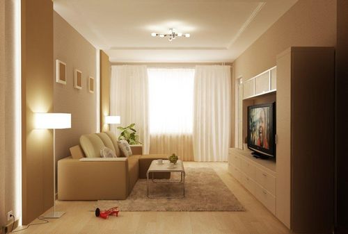 Интерьер гостиной в хрущевке: дизайн и фото, реальные идеи для маленького зала, 2 комнатная квартира, узкая мебель