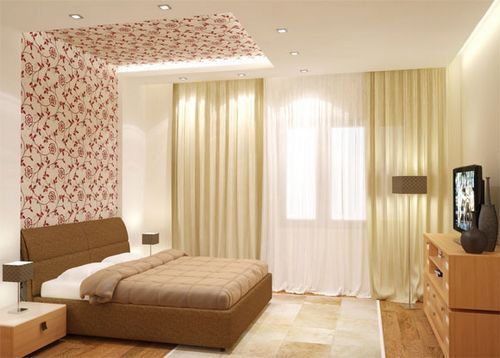Как подобрать дизайн потолков в спальне, особенности оформления для маленькой комнаты, возможно ли сделать черный цвет покрытия, подробно на фото и видео