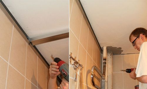 Как сделать потолок из панелей ПВХ своими руками, особенности отделки и устройства конструкции, детальное фото +видео