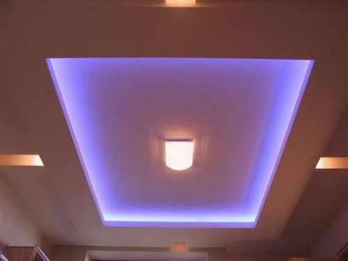 Короб для натяжного потолка с подсветкой: фото и монтаж своими руками, гипсокартон и светодиоды