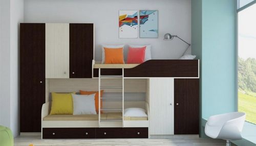 Кровать чердак с диваном - особенности, плюсы и минусы