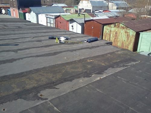 Крыша гаража из битума