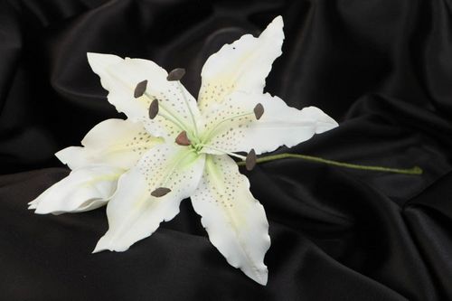 Лилии из фоамирана: фото и мастер-класс пошагово, выкройка и шаблон, МК с бутоном, цветы руками как сделать