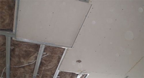 Монтаж гипсокартонного потолка - технология устройства, подробное фото и видео