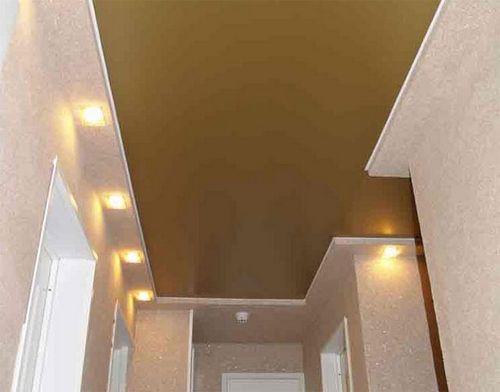 Натяжные потолки в коридоре: чем отделать, какой дизайн выбрать, фото и видео примеры