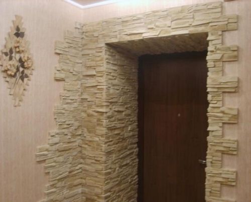 Отделка арки декоративным камнем: фото дверных проемов, откосы входной двери, искусственное оформление