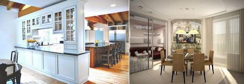 Перегородка между кухней и гостиной: фото раздвижной стеклянной перегородки, зонирование между залом и кухней, как отделить, снос, дизайн студии, видео