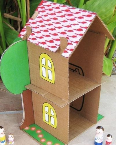 Поделка домик своими руками: из картона схема для детей, как сделать шаблон для ребенка, мастер класс с фото