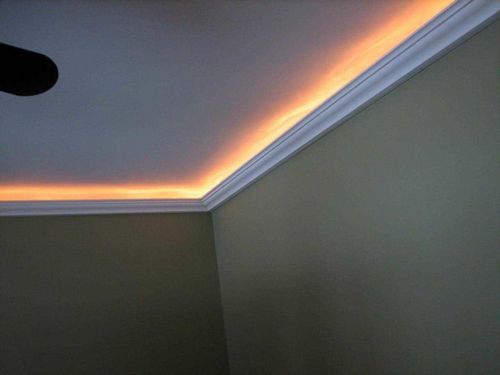 Подсветка потолка светодиодной лентой под плинтусом фото: расчет, виды, как выбрать, видео
