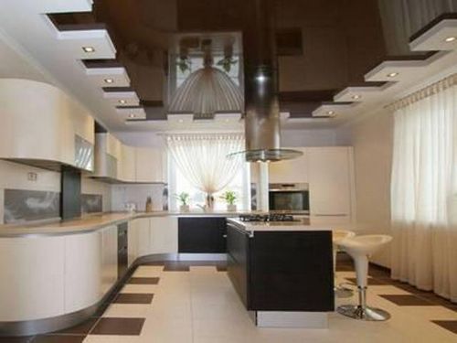 Подвесные потолки для кухни - особенности и фото вариантов
