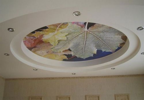 Рисунки на потолке из гипсокартона - выбор картинки для подвесной конструкции, фото и видео примеры