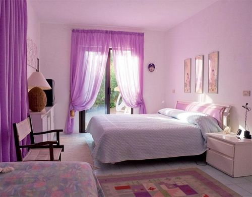 Спальня сиреневая: фото тонов, цвета в дизайне, интерьер в белом и бежевом