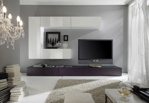 Стенки под телевизор в гостиную: ТВ и фото, зал без места или ниши, угловая мини-стенка Милано