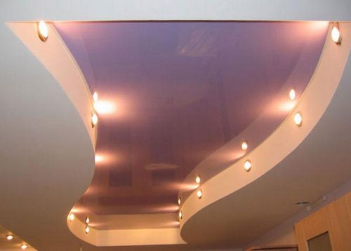 Светильники для потолка из гипсокартона: виды, установка точечных приборов, фотографии
