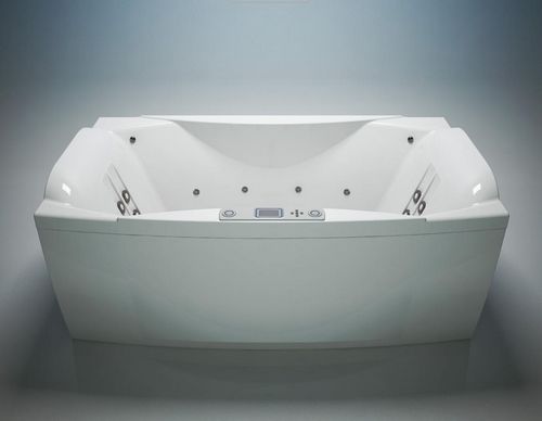 Ванна для двоих: двухместная гидромассажная джакузи, фото романтической угловой, акриловой размеры для человека