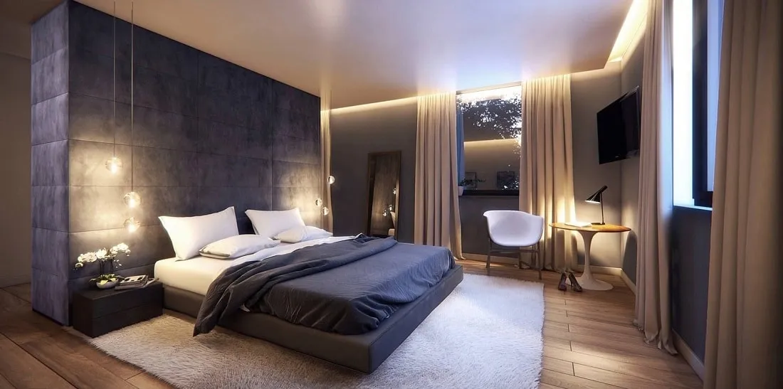 Правильное освещение в спальне располагает к хорошему и приятному отдыху