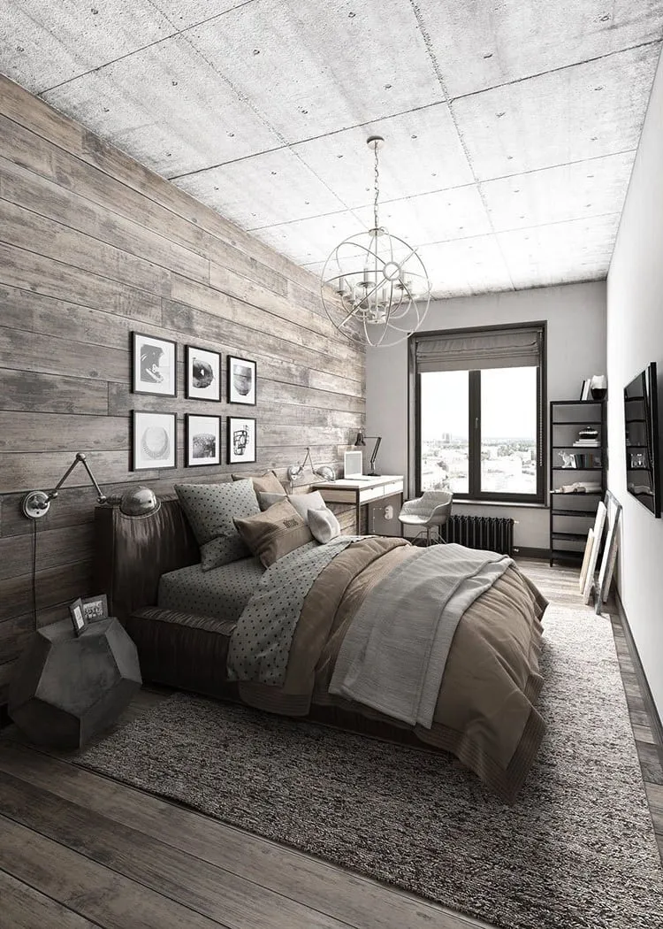 Дизайнерский интерьер современной спальни с оригинальной и стильной кроватью