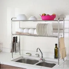 Over Kitchen Sink, Over Sink, Kitchen Shelves, Diy Kitchen, Modern Kitchen, Kitchen Racks