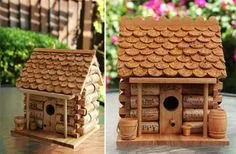 Wine Cork DIY Birdhouse Diy Crafts To Do At Home, Weekend Crafts, Fun Arts And Crafts, Fall Crafts Diy, Fun Crafts, Weekend Projects, Weekend Fun, Wine Cork Diy Crafts, Wine Cork Projects