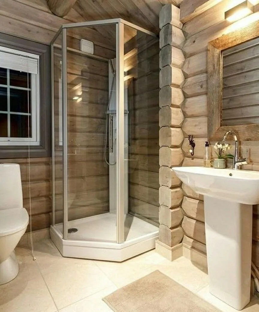 Ванна в деревянном доме