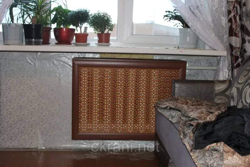 Экран для радиатора стильный дом Готико 120х60 см дуб сонома v545950