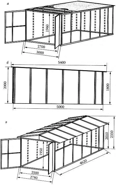 Схема обшивки гаража из профильной трубы