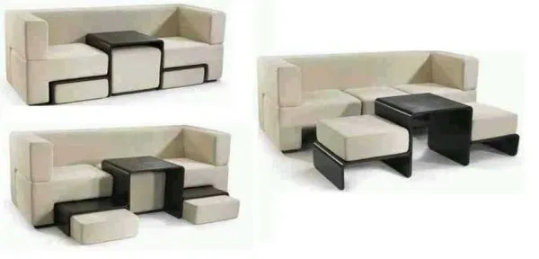 Есть очень интересные и функциональные варианты мебели. Это так называемые трансформеры - предметы, способные менять свою форму и порой даже назначение 