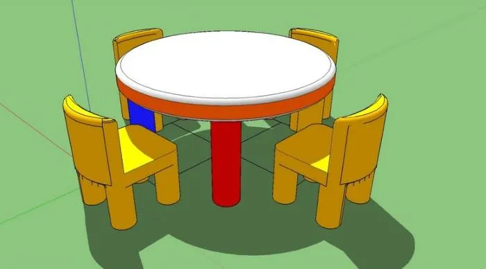 3D-модель детской мебели в программе ScetchUp