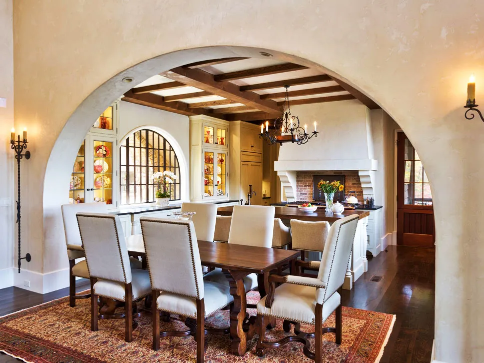 Фото гипсокартонной арки из кухни в гостинную