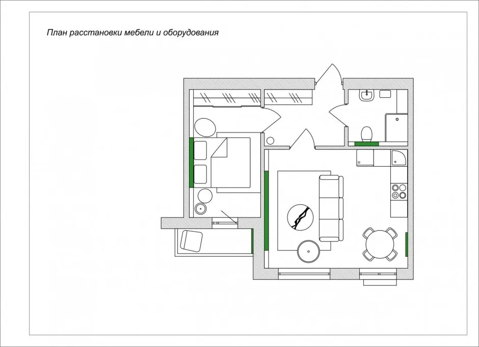 План расположения мебели в квартире