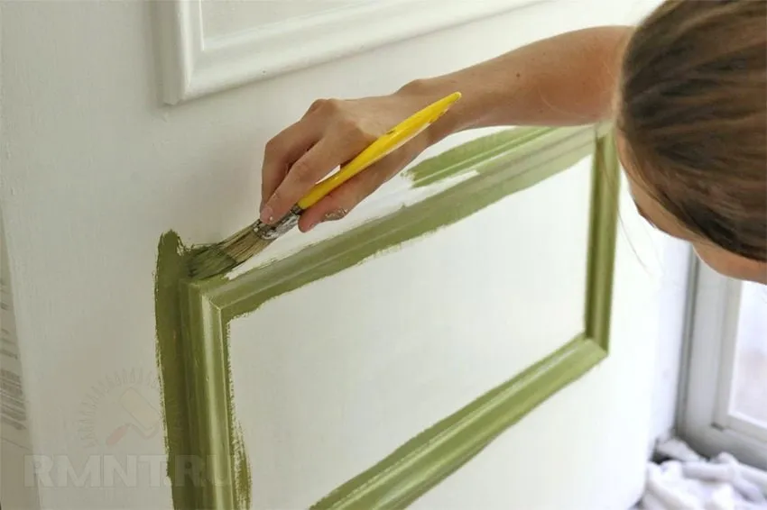 как декорировать дверь со стеклом