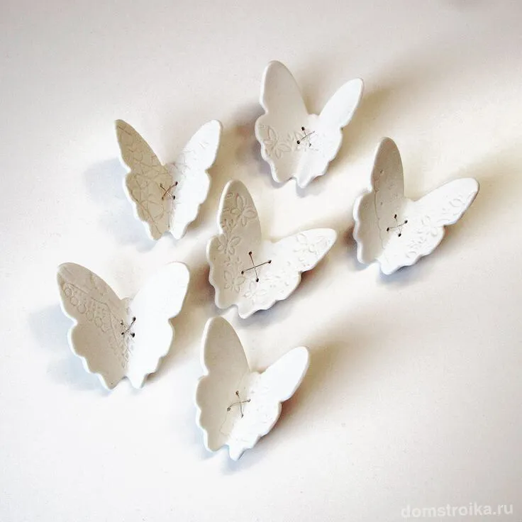 Утонченные керамические бабочки помогут украсить помещение
