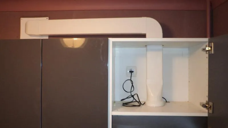 Декоративные короба для кухонных вытяжек с отводом в вентиляцию