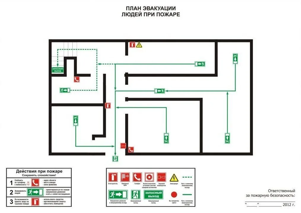 План эвакуации людей при пожаре