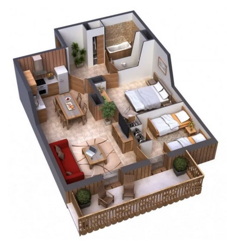(+75 фото) Схемы и фото планировок 3х комнатных квартир удачные решения