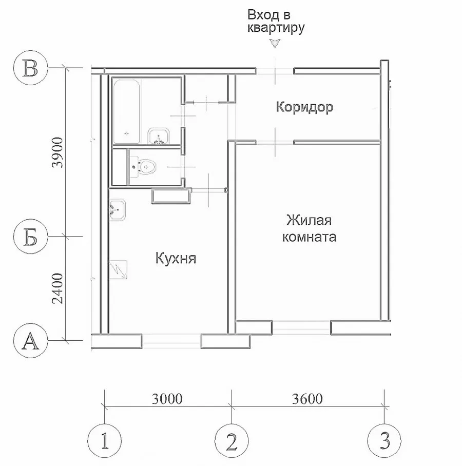 П3м перепланировка 1 комнатной квартиры