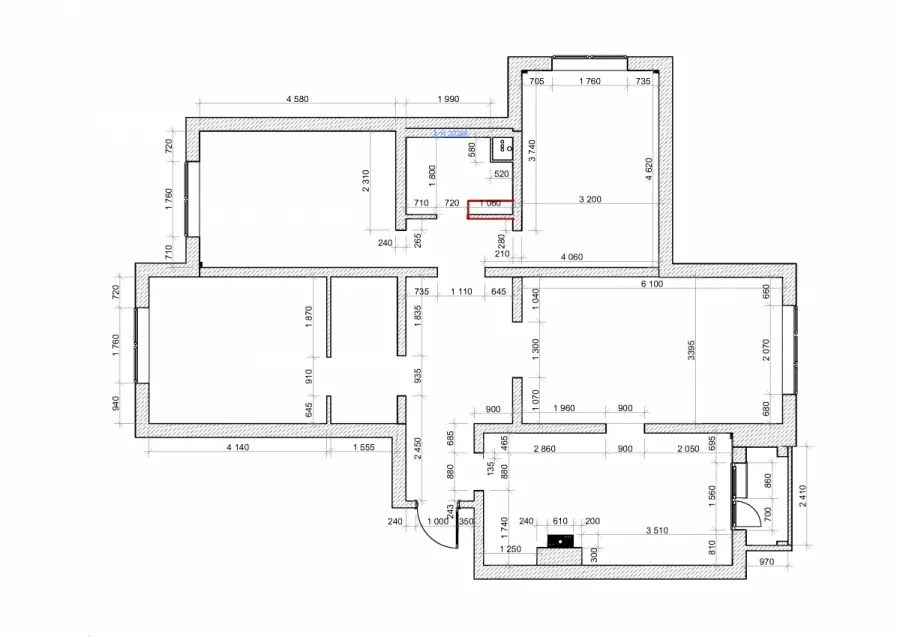 Обмерный план квартиры чертеж