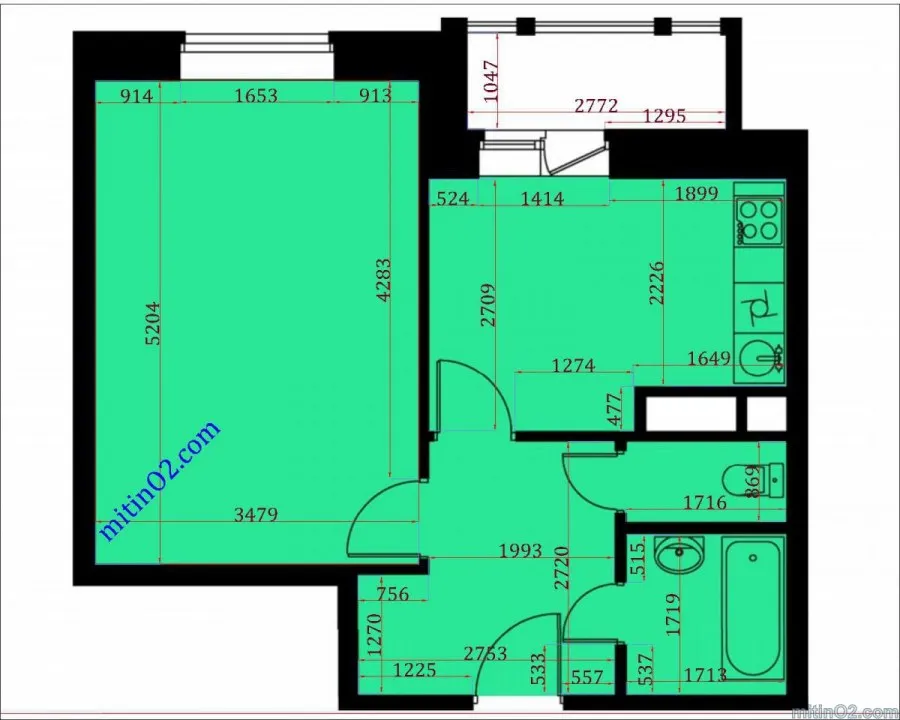 Размерный план квартиры