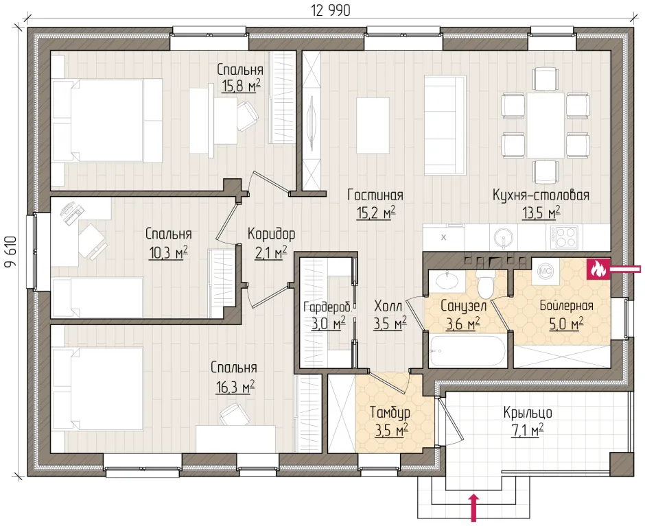 Планировка дома 110 кв м одноэтажный